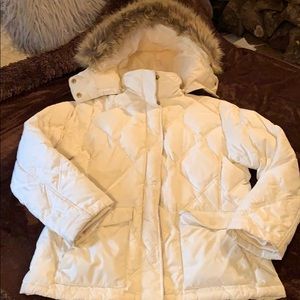 Lands End' white down Puffer jacket ❄️WINTER SALE